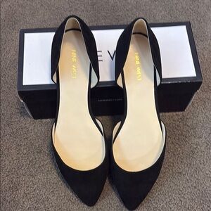 Elegant Black Velvet Women's Shoes Flat